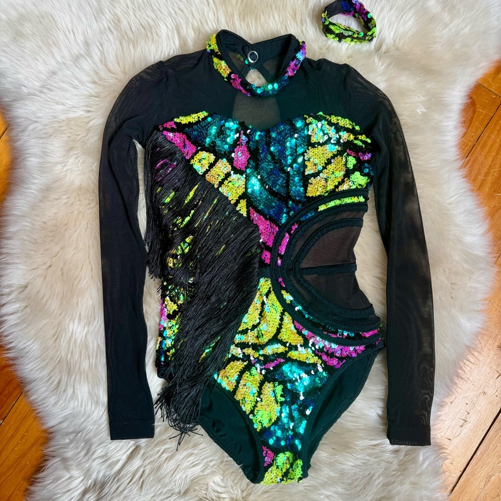 Tenth House Sequin Long Sleeve Leotard